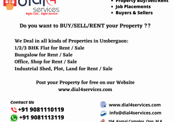 3 BHK Flat for Rent in Umbergaon – D4SR3015